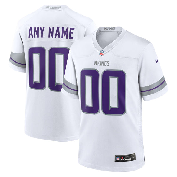 Minnesota Vikings Nike White Alternate Custom Game Jersey